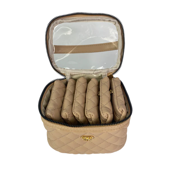 PurseN Getaway Jewelry Case - Nude Quilted