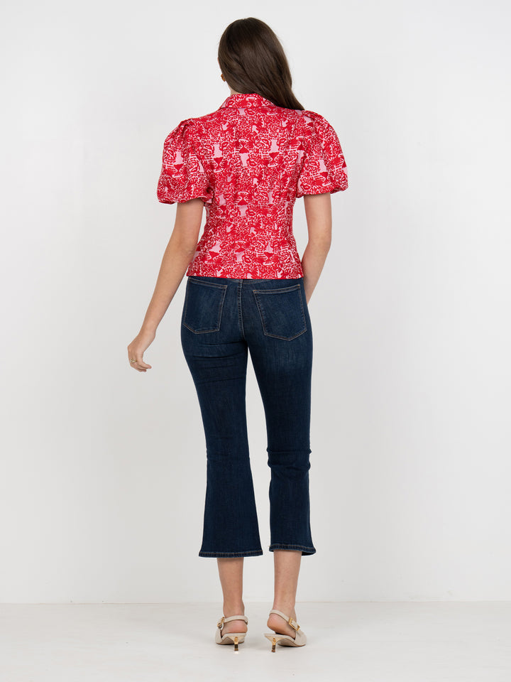 Emily Mccarthy Britt Top in Cheeky Cheetah