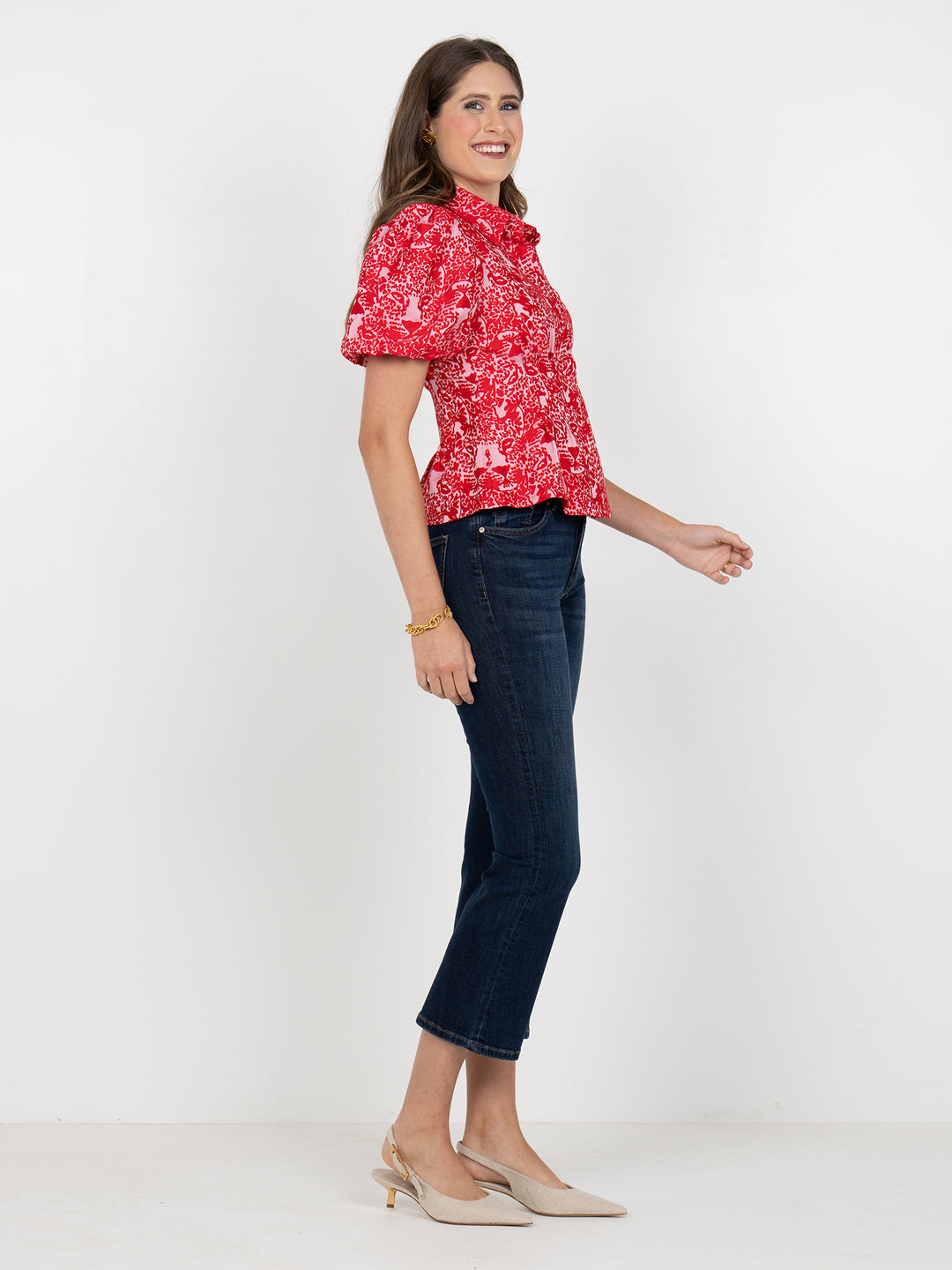 Emily Mccarthy Britt Top in Cheeky Cheetah