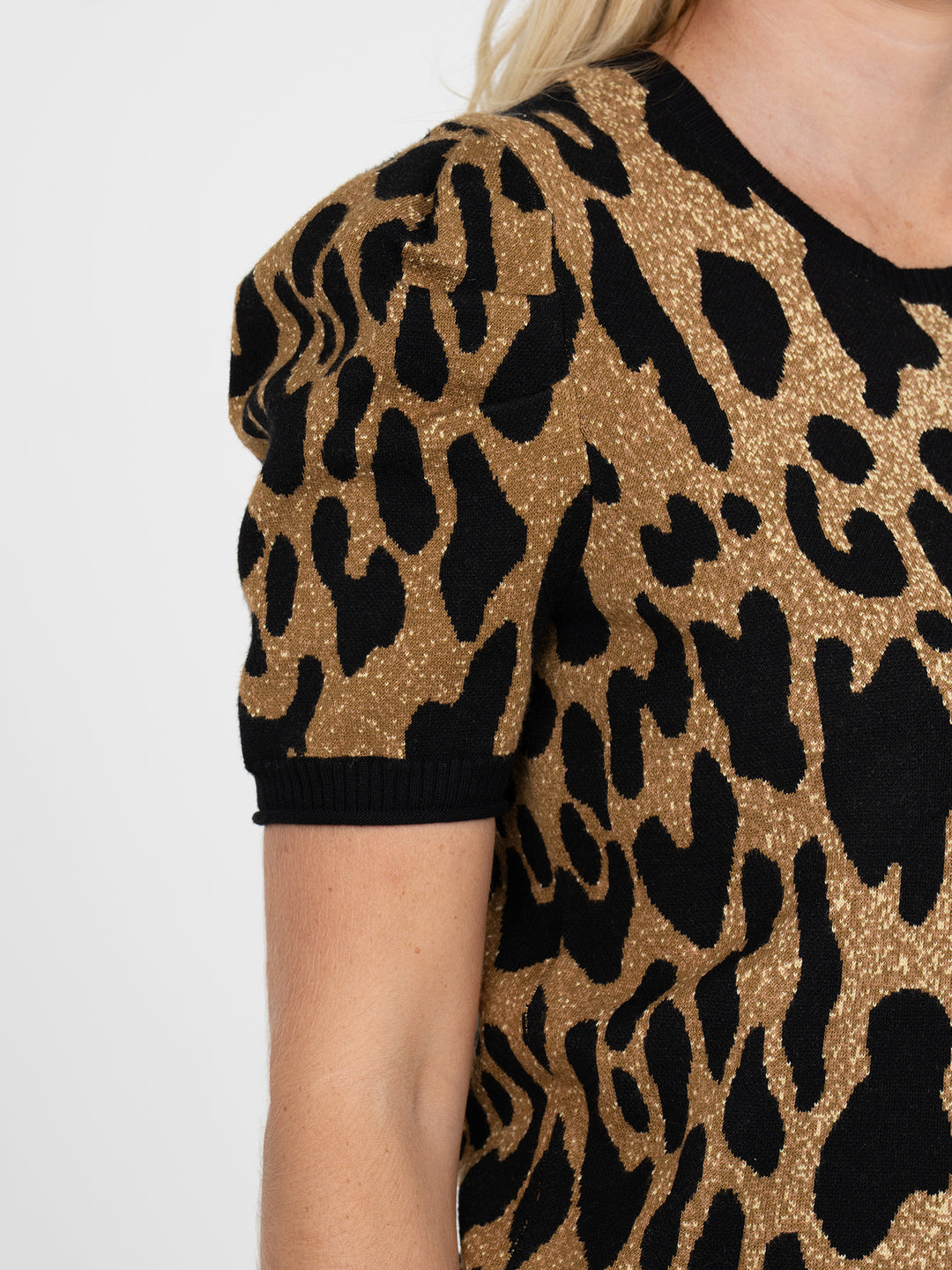 Emily Mccarthy Crewneck Tee in Lady Leopard