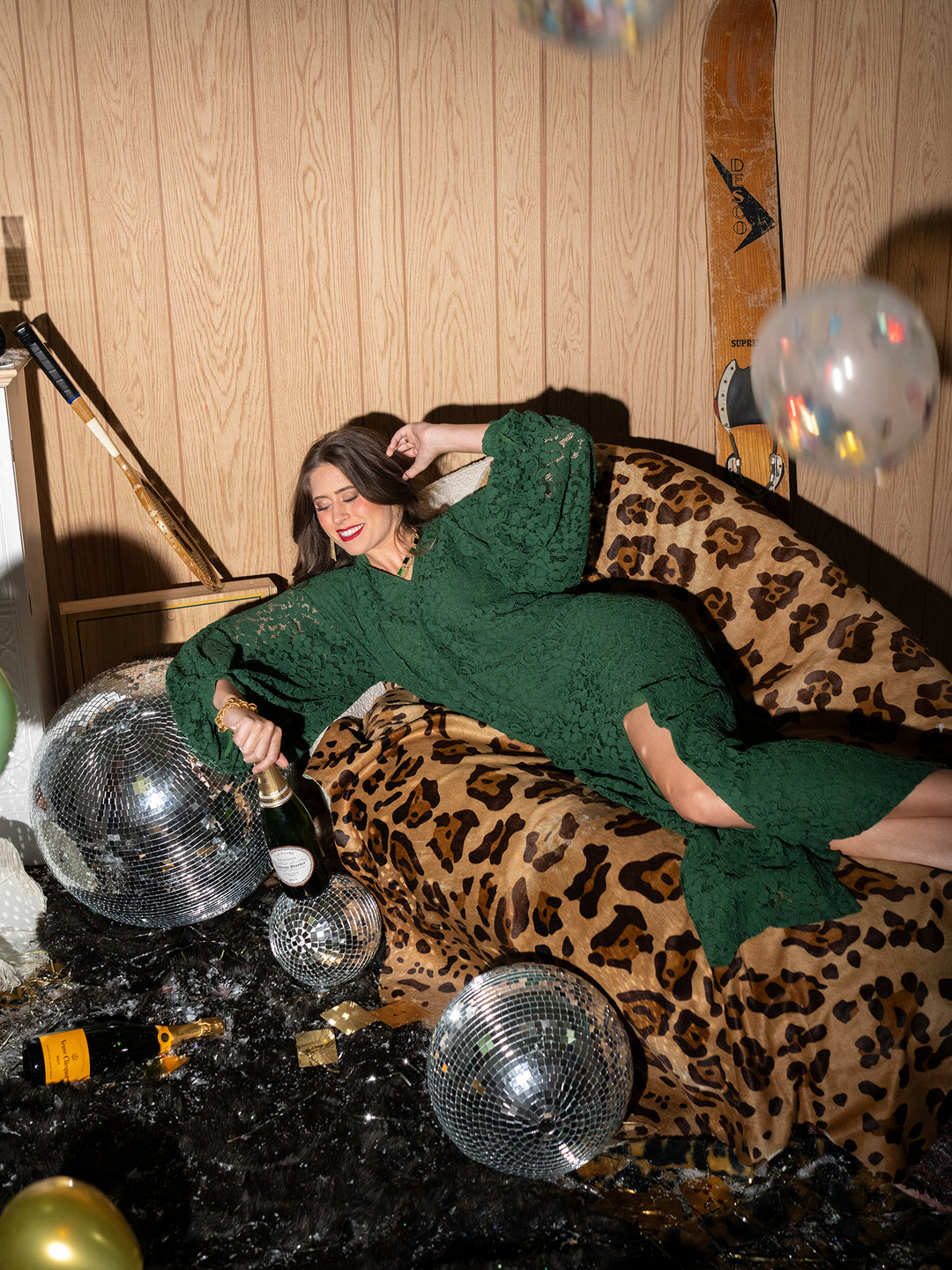 Emily Mccarthy Fiona Dress in Eden Green