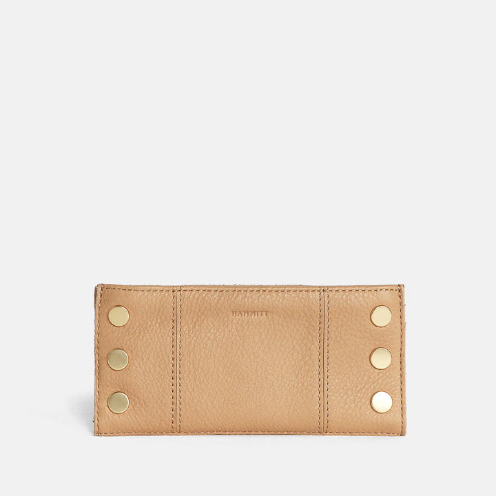 Hammitt 110 North Bifold Leather Wallet in Toast Tan/Brush Gold