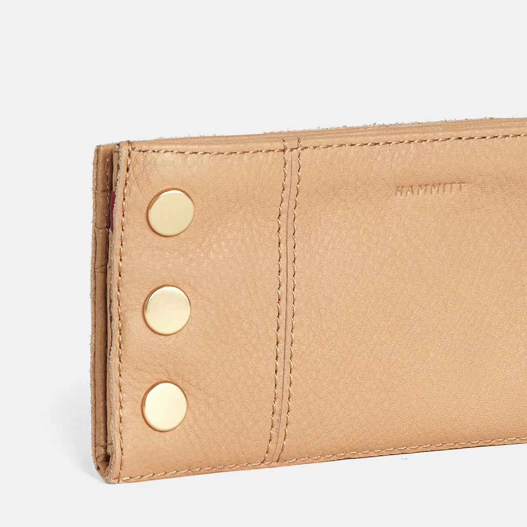 Hammitt 110 North Bifold Leather Wallet in Toast Tan/Brush Gold