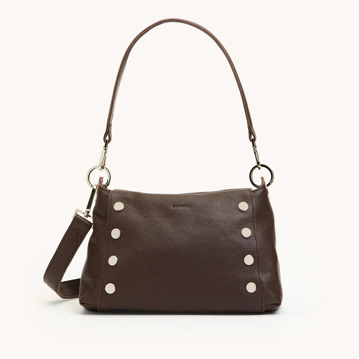 Hammitt Bryant Med Shoulder Bag in Espresso Pebble