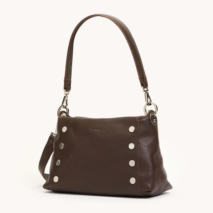 Hammitt Bryant Med Shoulder Bag in Espresso Pebble
