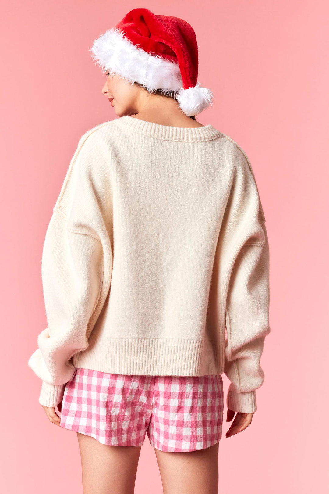 Cream Nutcracker Embroidered Sweater