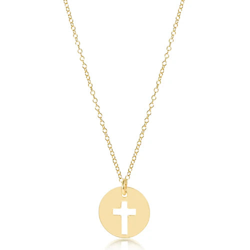 enewton 16" necklace gold - blessed disc