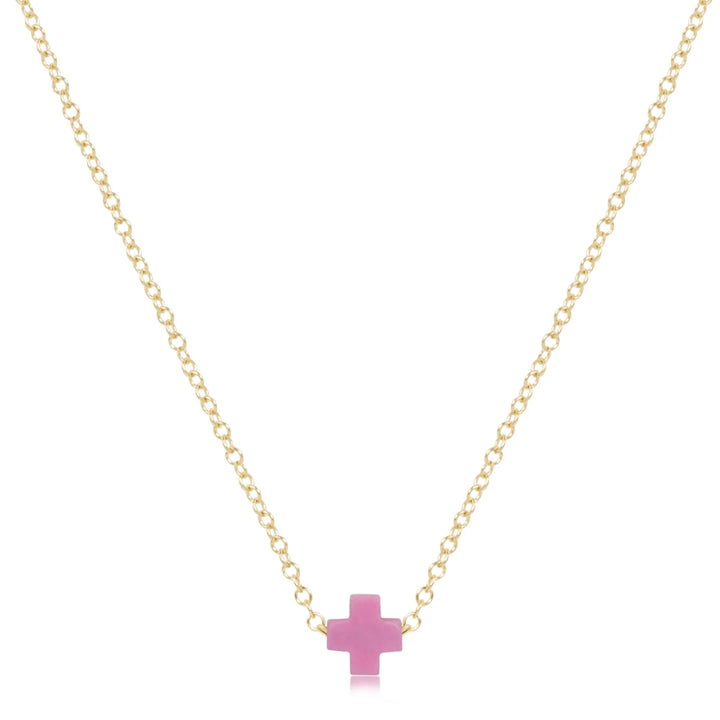 Enewton Egirl 14" Necklace Gold- Signature Cross