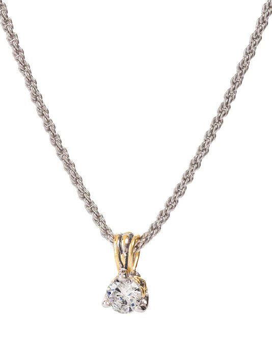 John Medeiros Beijos Collection - CZ Prong Set Pendant Necklace