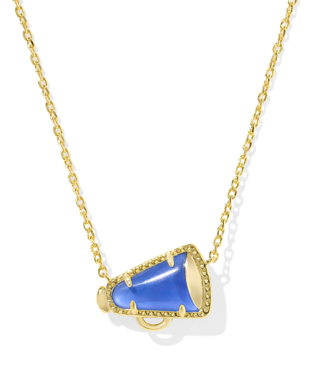 Kendra Scott Cheer Gold Short Pendant Necklace in Cobalt Illusion