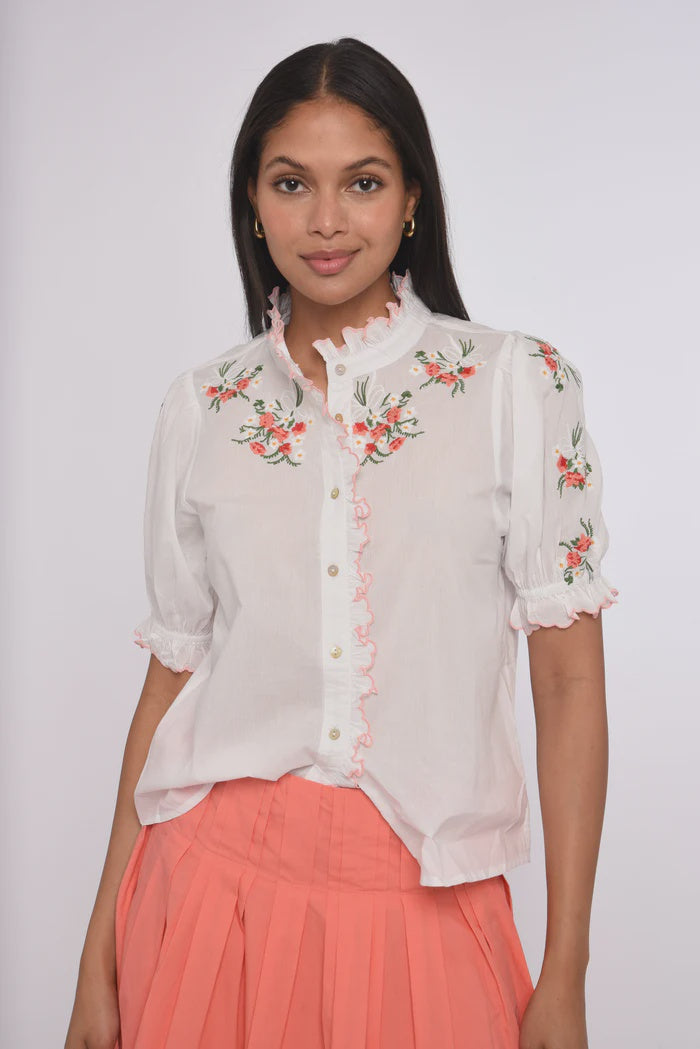 Love The Label Carmen Top in Winslie Embroidery