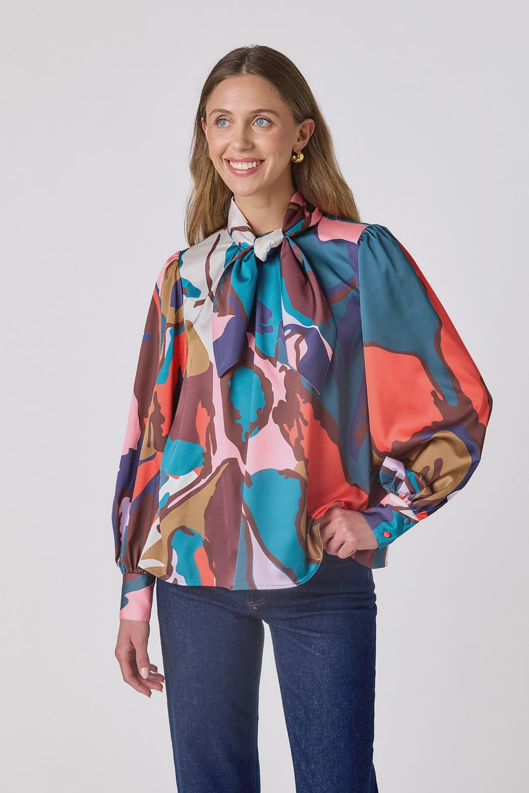 Crosby Estelle Blouse in Leaf Study