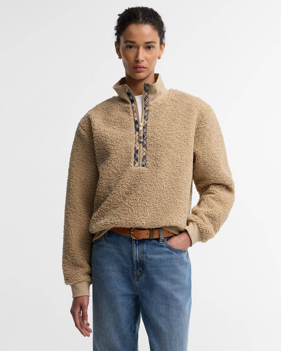 Barbour Fawne Fleece in Warm Trench