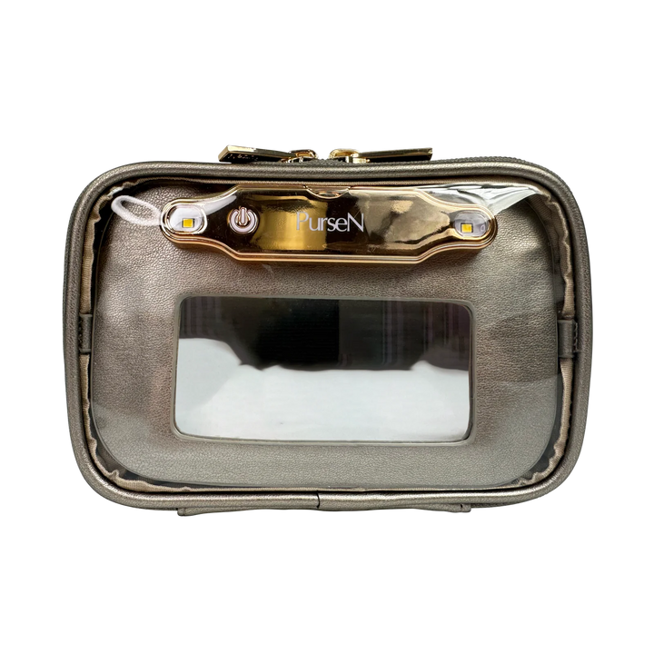 PurseN LITTMINI • Lighted Mirror Case in Bronze