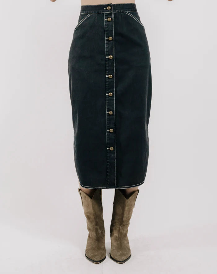 Love The Label Apolline Midi Skirt in Pagent Blue