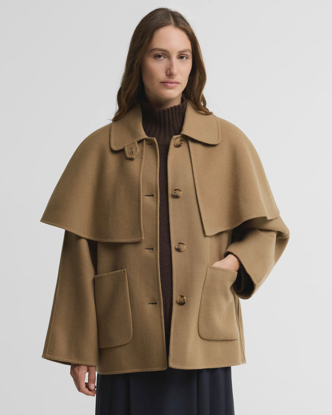 Barbour Aggy Wool Coat in Warm Trench
