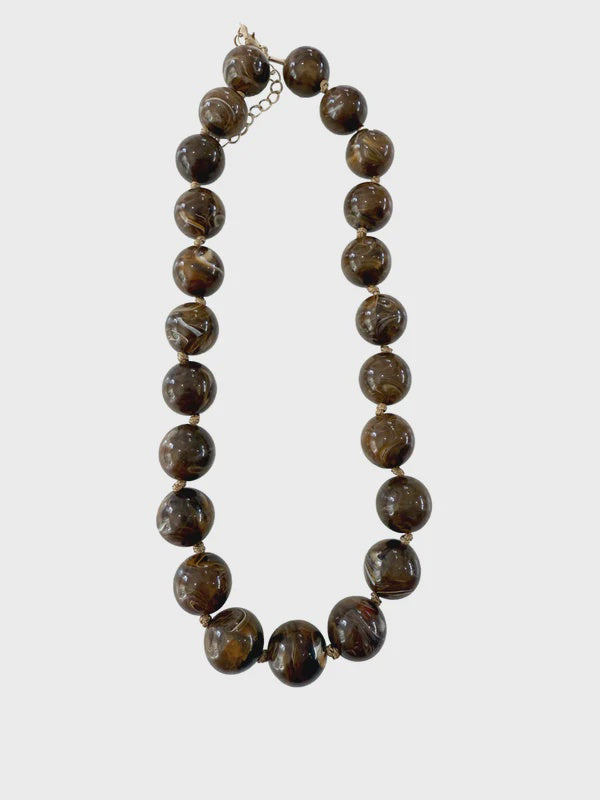 Mabry Brown Beaded Necklace