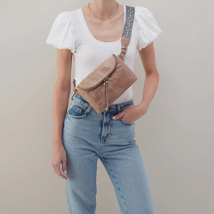 Hobo Fern Large Belt Bag in Buffed Leather | Hazel