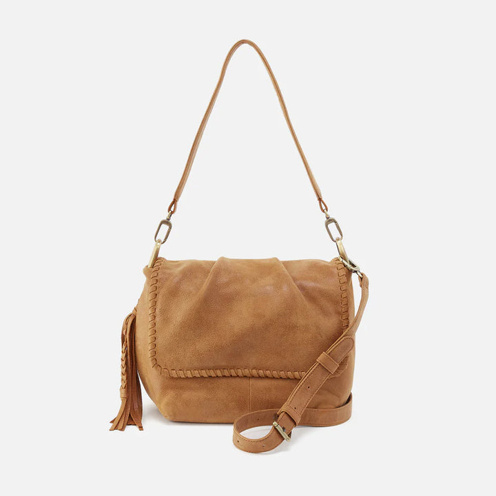 Hobo Harley Convertible Shoulder Bag in Buffed Leather | Whiskey