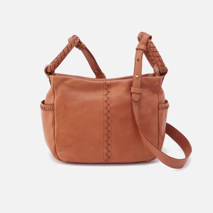 Hobo Sheila Crossbody in Washed Leather | Harvest Wheat