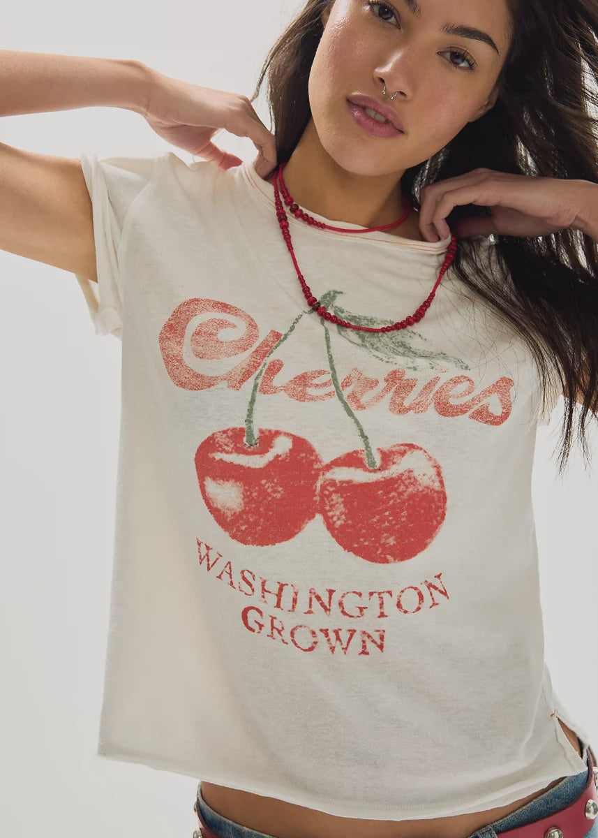 Free People We The Free Nova Graphic Tee in Cherry Combo