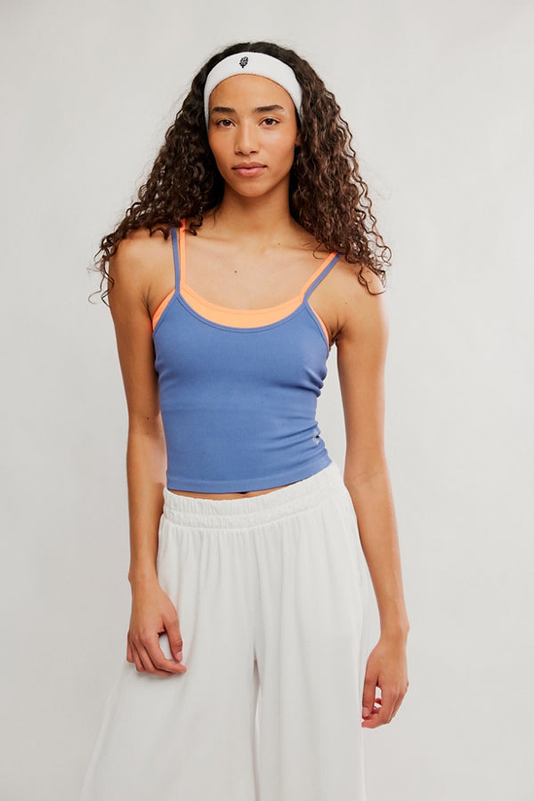 Free People Movement All Clear Coastline Cami in Blue Ash Combo