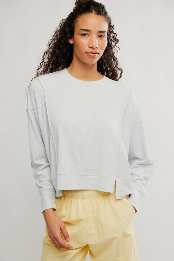 Free People Movement All My Love Long Sleeve Tee in Heather Grey