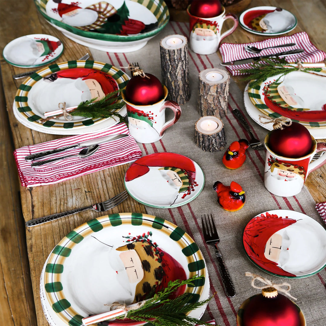 Vietri OLD ST. NICK DINNER PLATE - STRIPED HAT