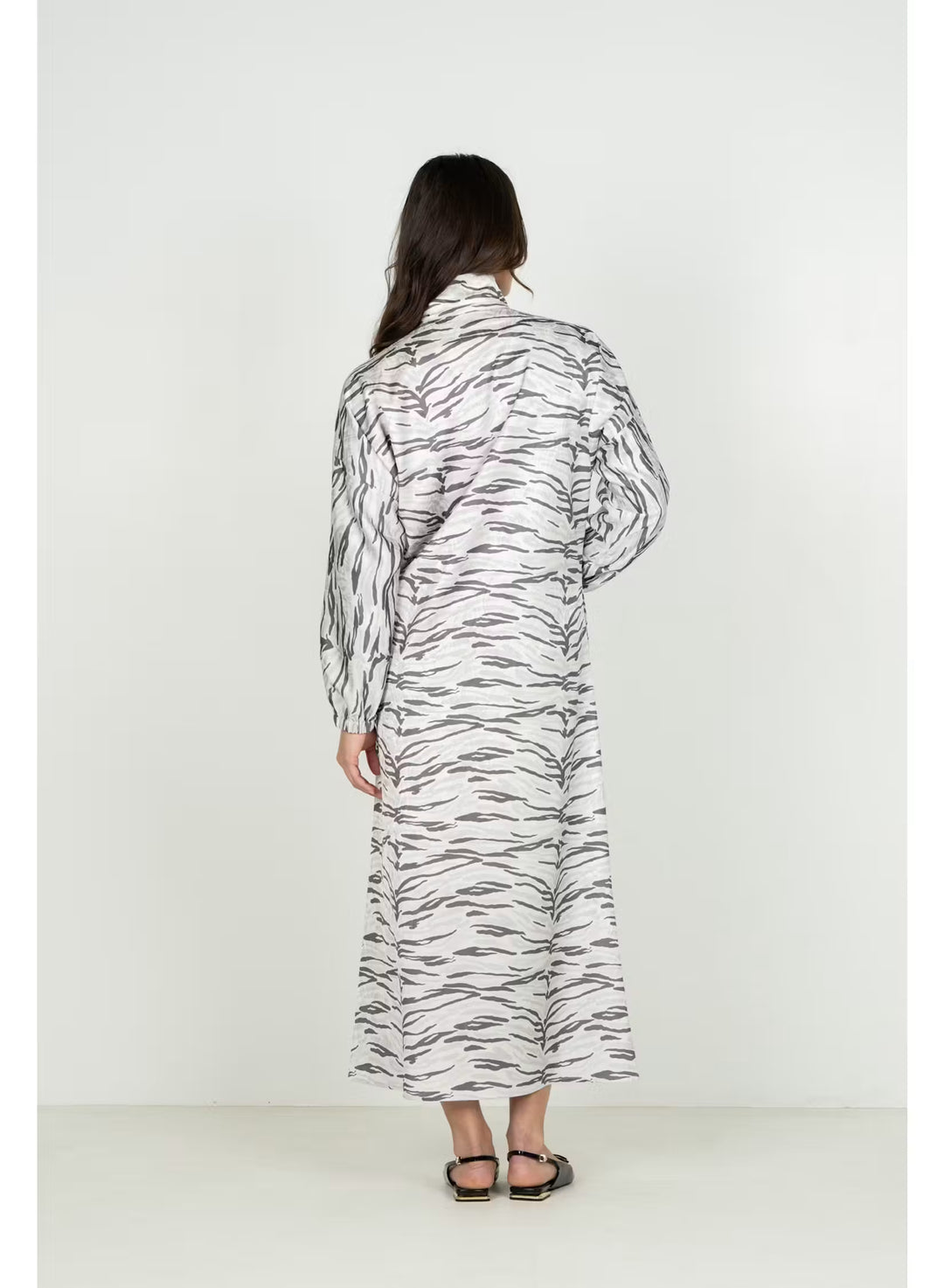 Emily McCarthy Long-sleeve Poppy Maxi in Wild Marble