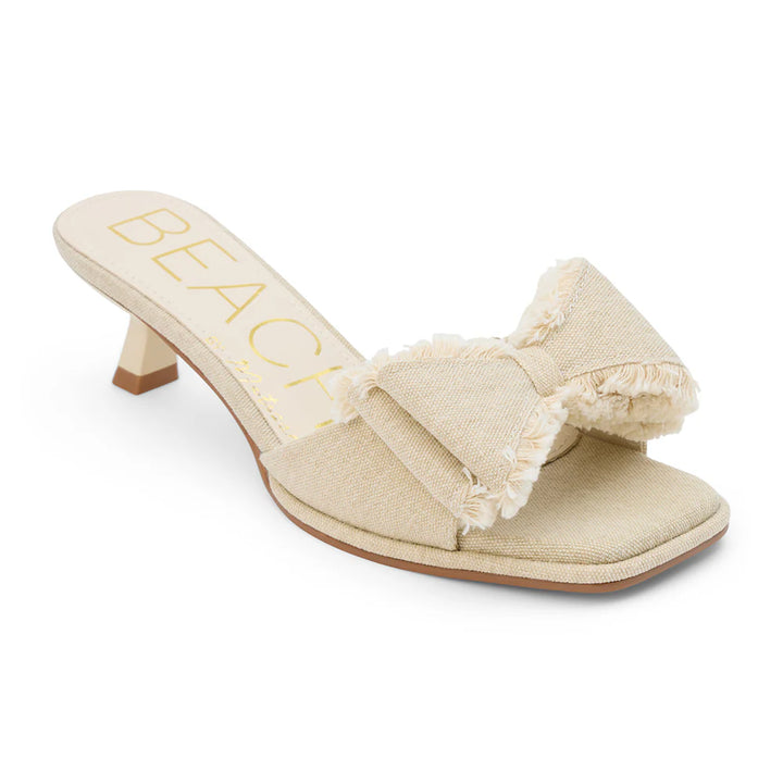 Beach By Matisse Penelope Heeled Sandal in Natural Linen