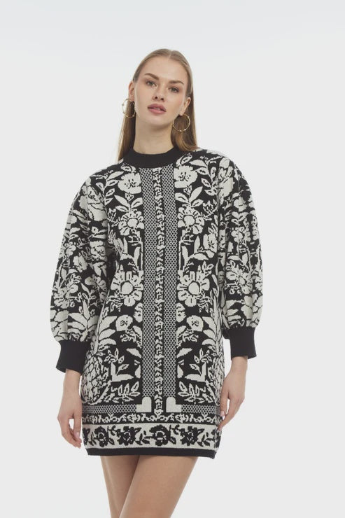 Patty Kim Rhumba Pineapple Knit Dress
