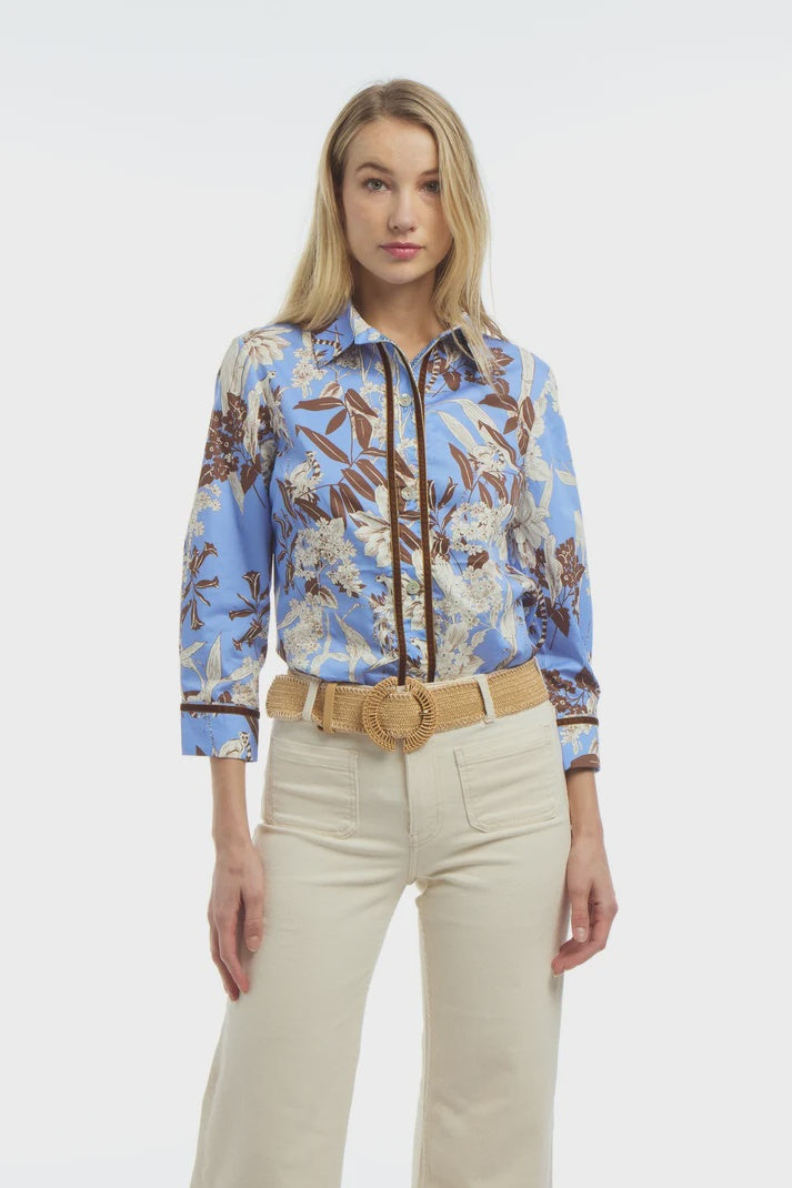 Patty Kim Essential Blouse IV in Blue Chocolate