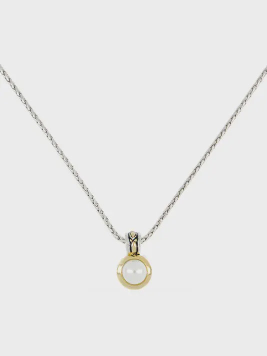 John Medeiros Pérola Collection - White Pearl Pendant with Chain