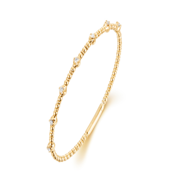 Heera Moti Two-Tone 7 Diamond Bracelet