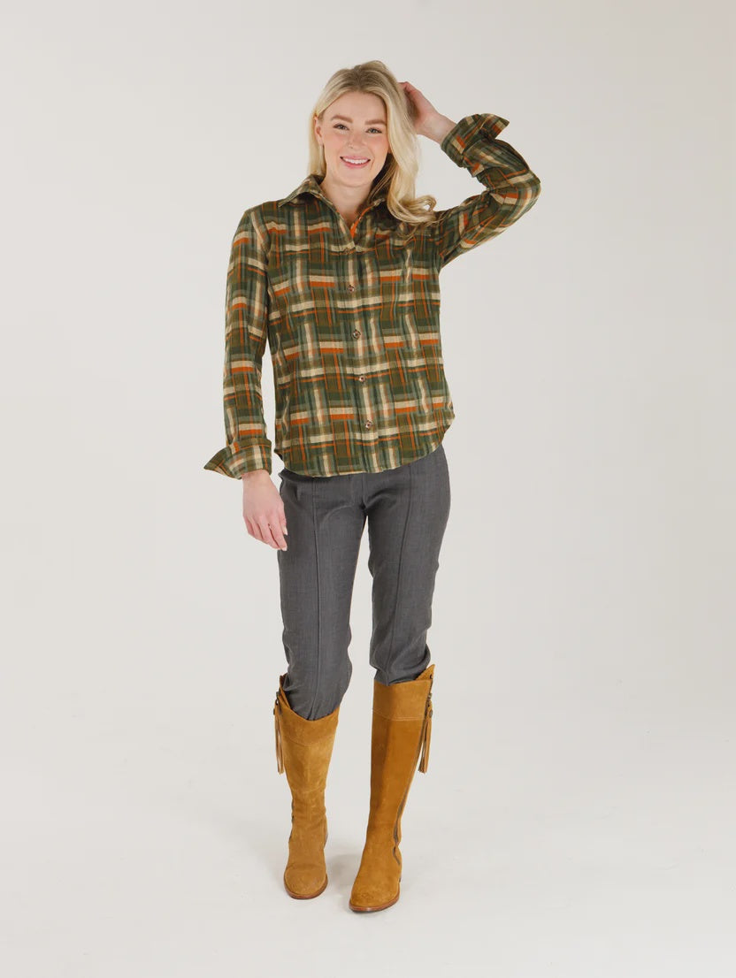 Holly Shae Liz Top in Field Plaid
