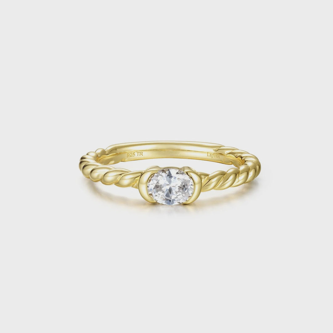 Lafonn Woven Oval Solitaire Ring