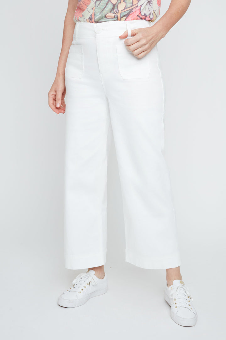 Renuar Woven Pant in Cream