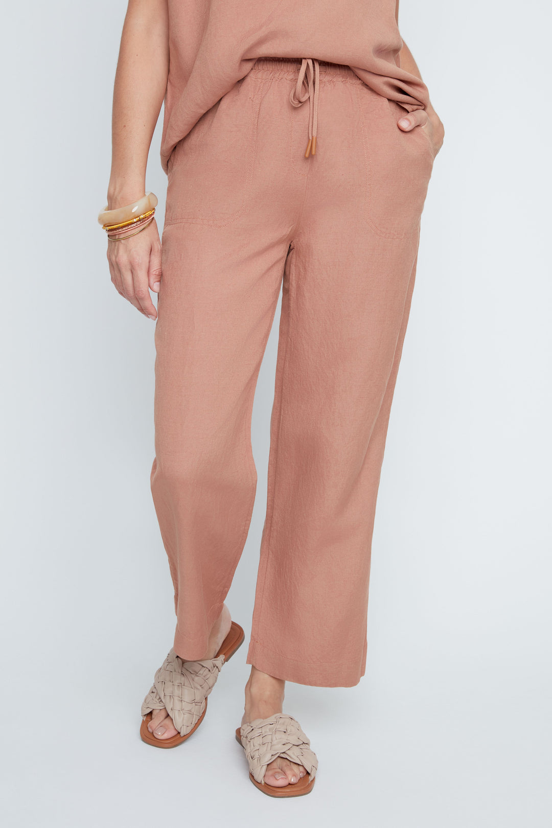 Renuar Linen Pant in Mocha