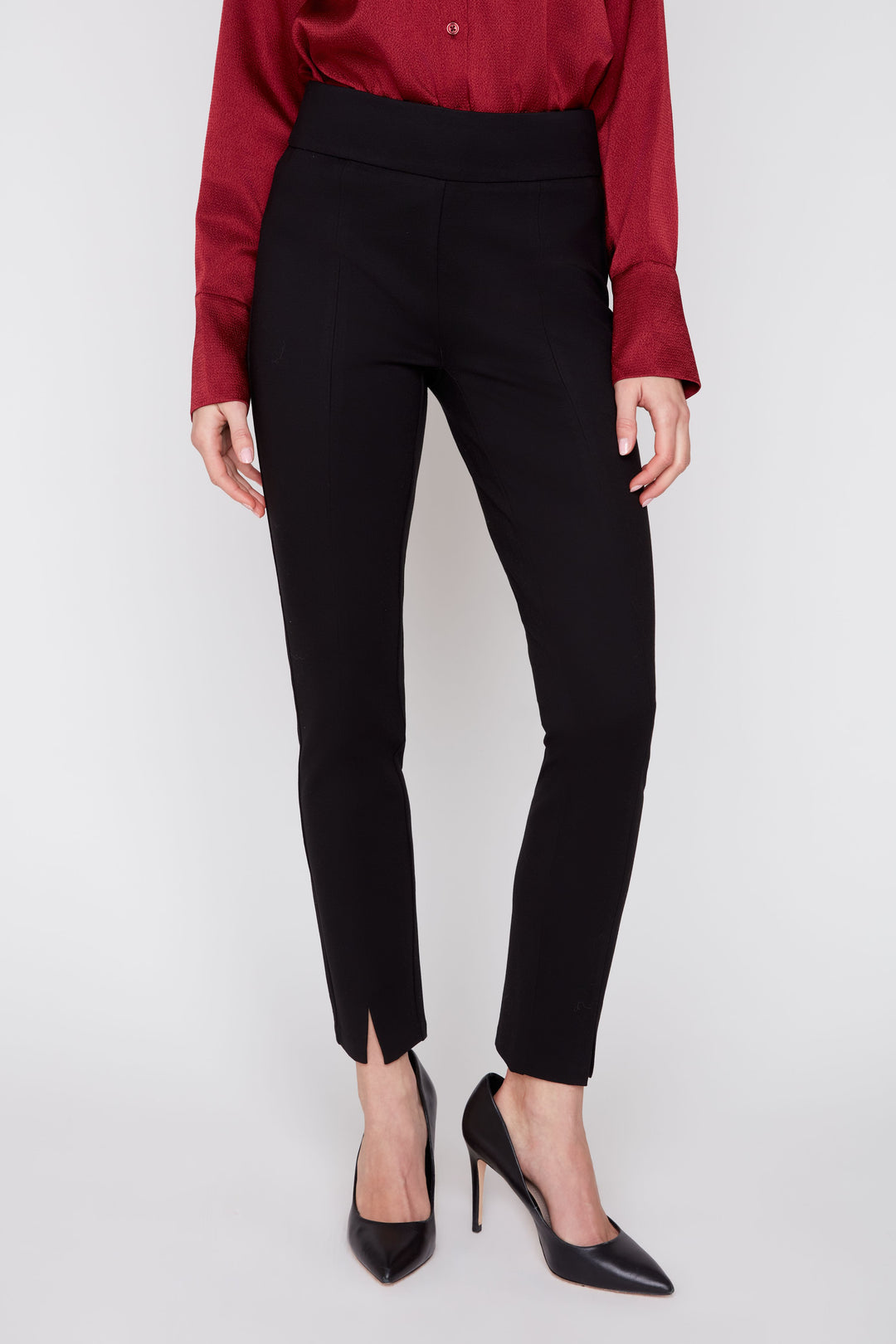 Renuar Skinny Ankle Pant in Black