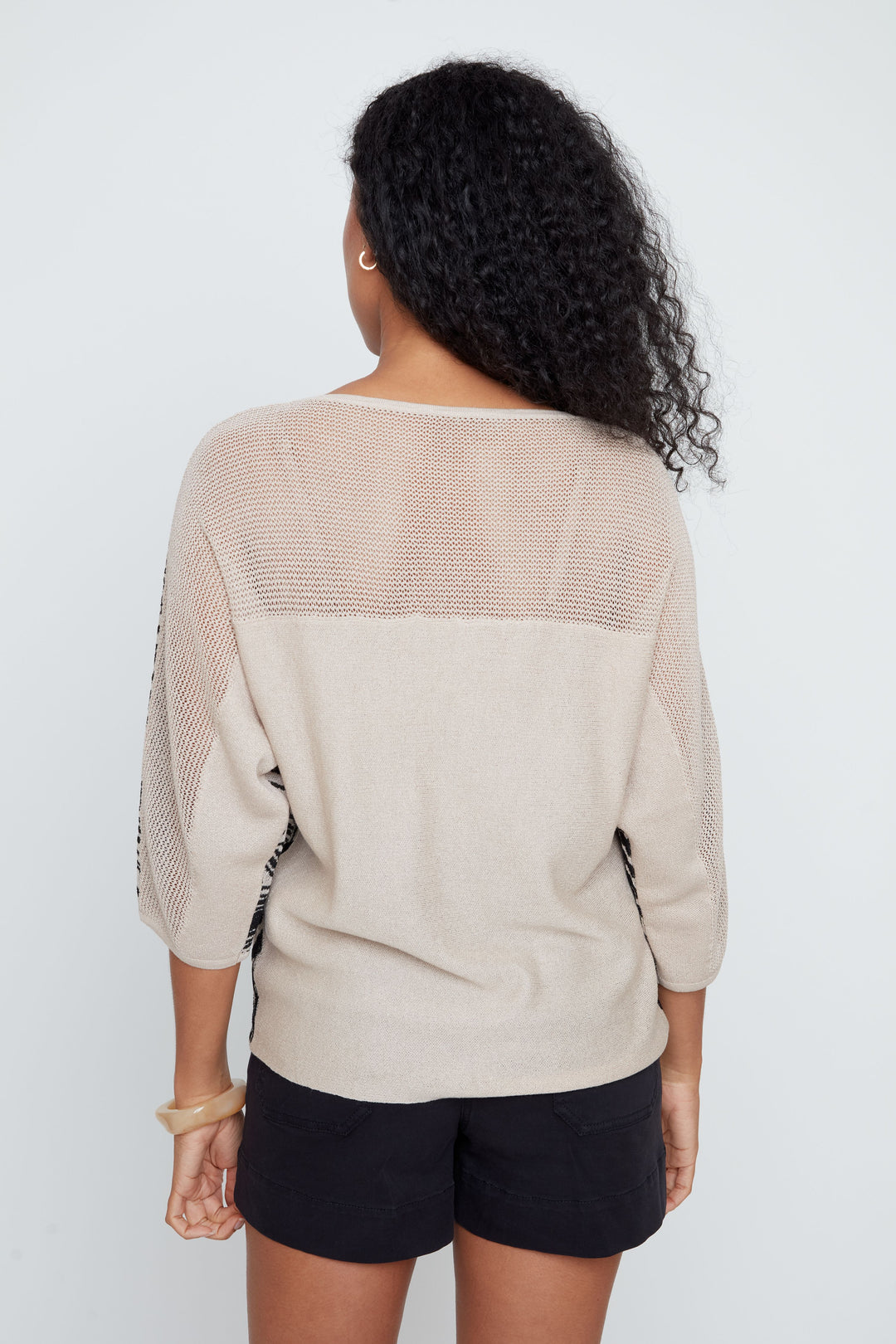 Renuar Knit Sweater in Cashew Combo