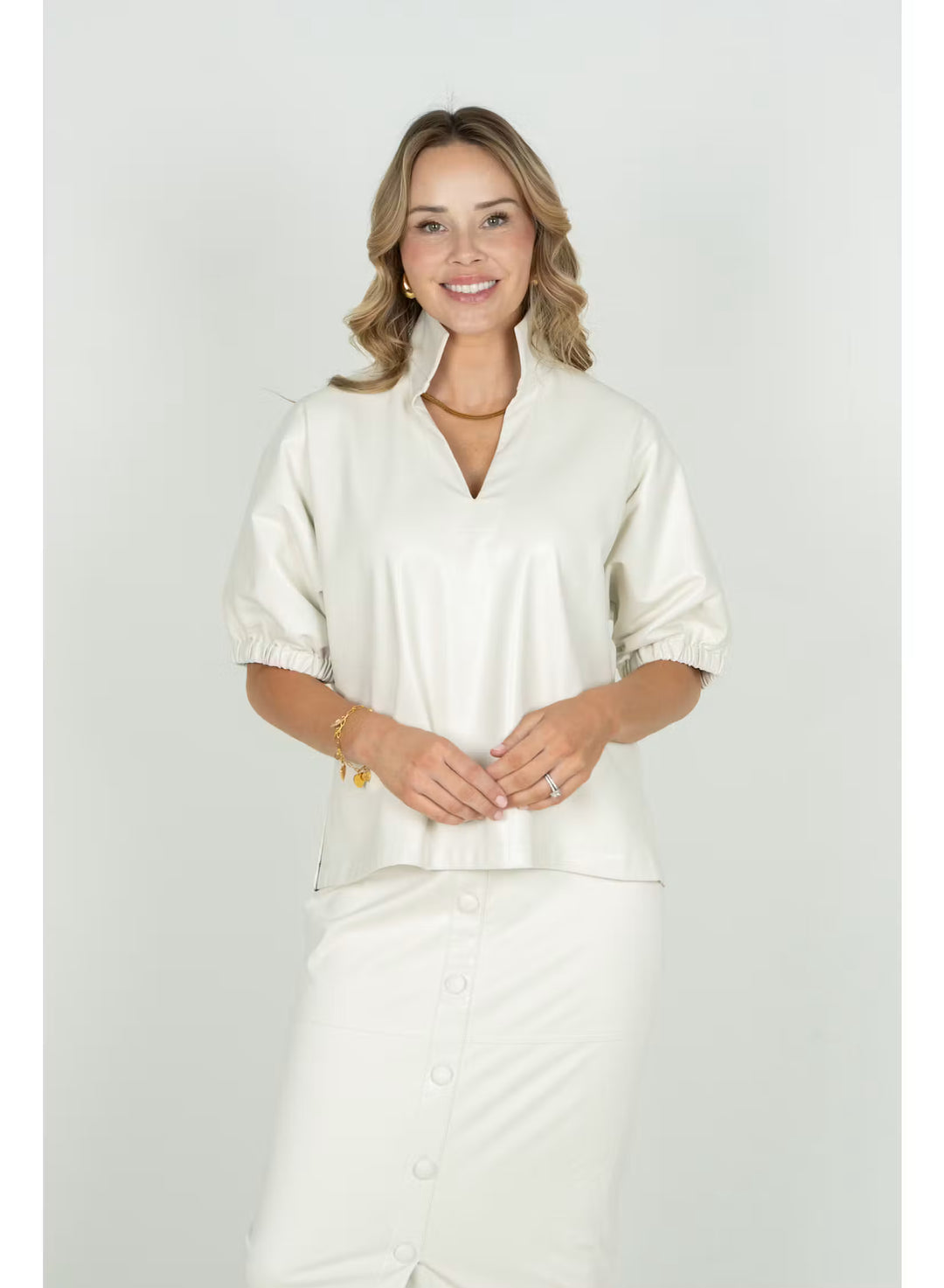Emily McCarthy Poppy Top in Carrara