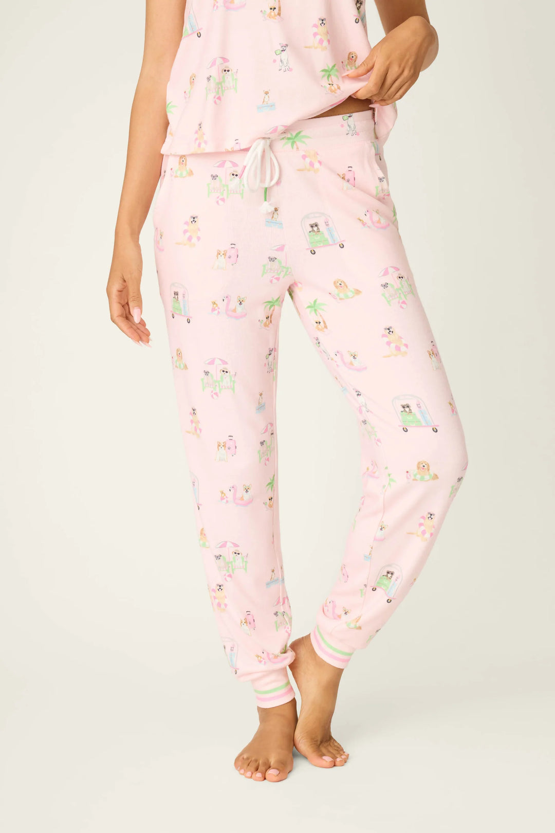 P.J. Salvage Pupcation Palms Sunnies & Sunshine Banded Pants