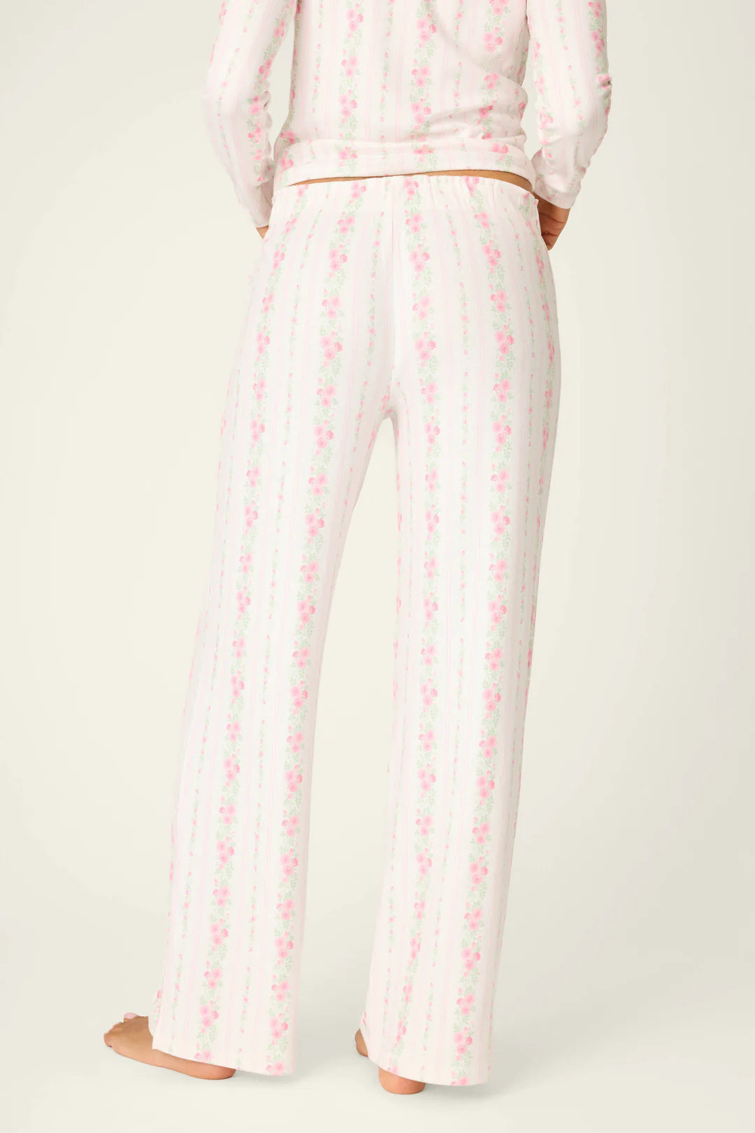 P.J. Salvage Roses Are Pink Petal Dream Pointelle Open Leg Pants