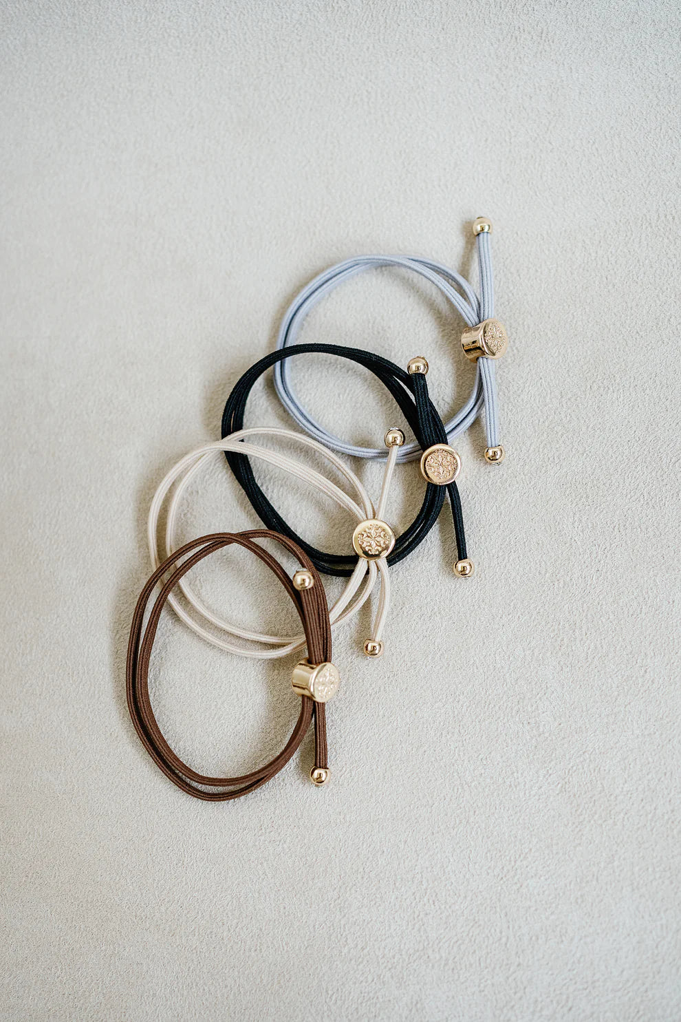 Skinny Hair Tie Set in Dark Neutral