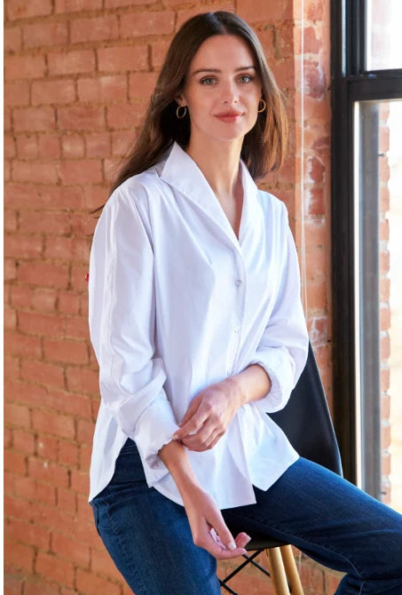 Finley Shirts Revere Shirt Solid Silky Poplin White