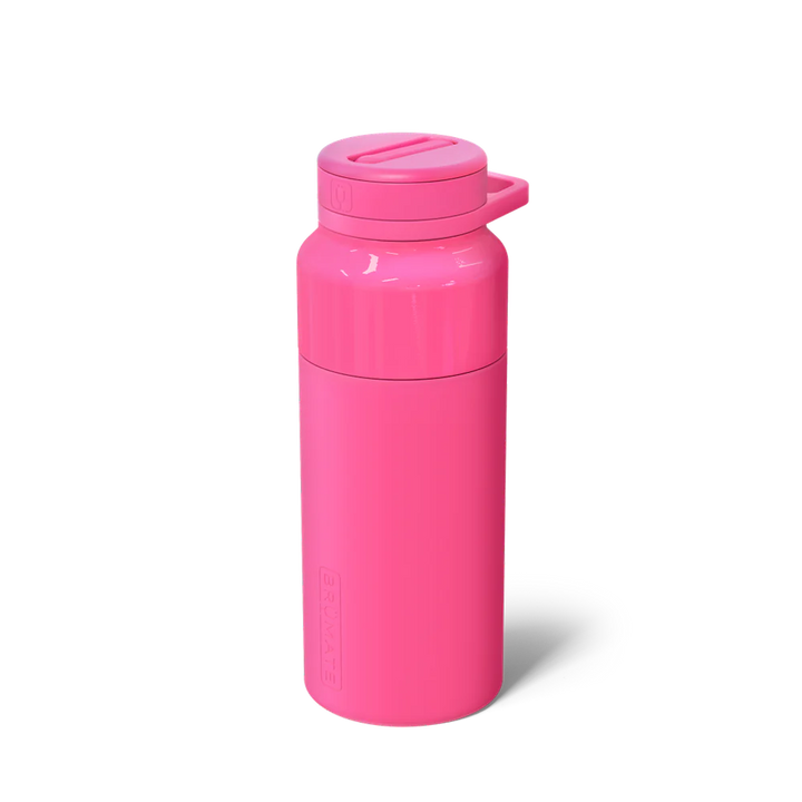 BrüMate Rotera 35 oz Water Bottle in Neon Pink