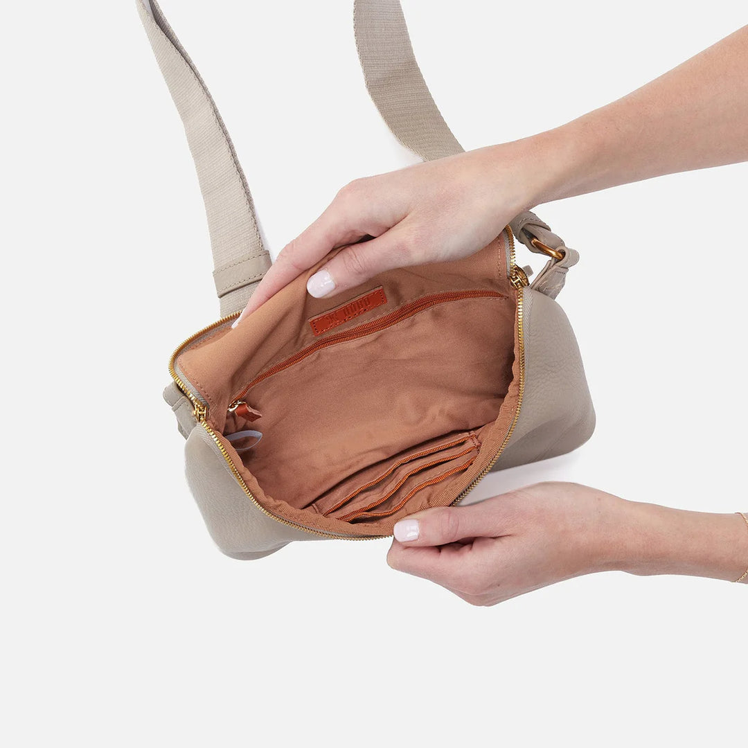 Hobo Fern Large Belt Bag in Pebbled Leather | Taupe