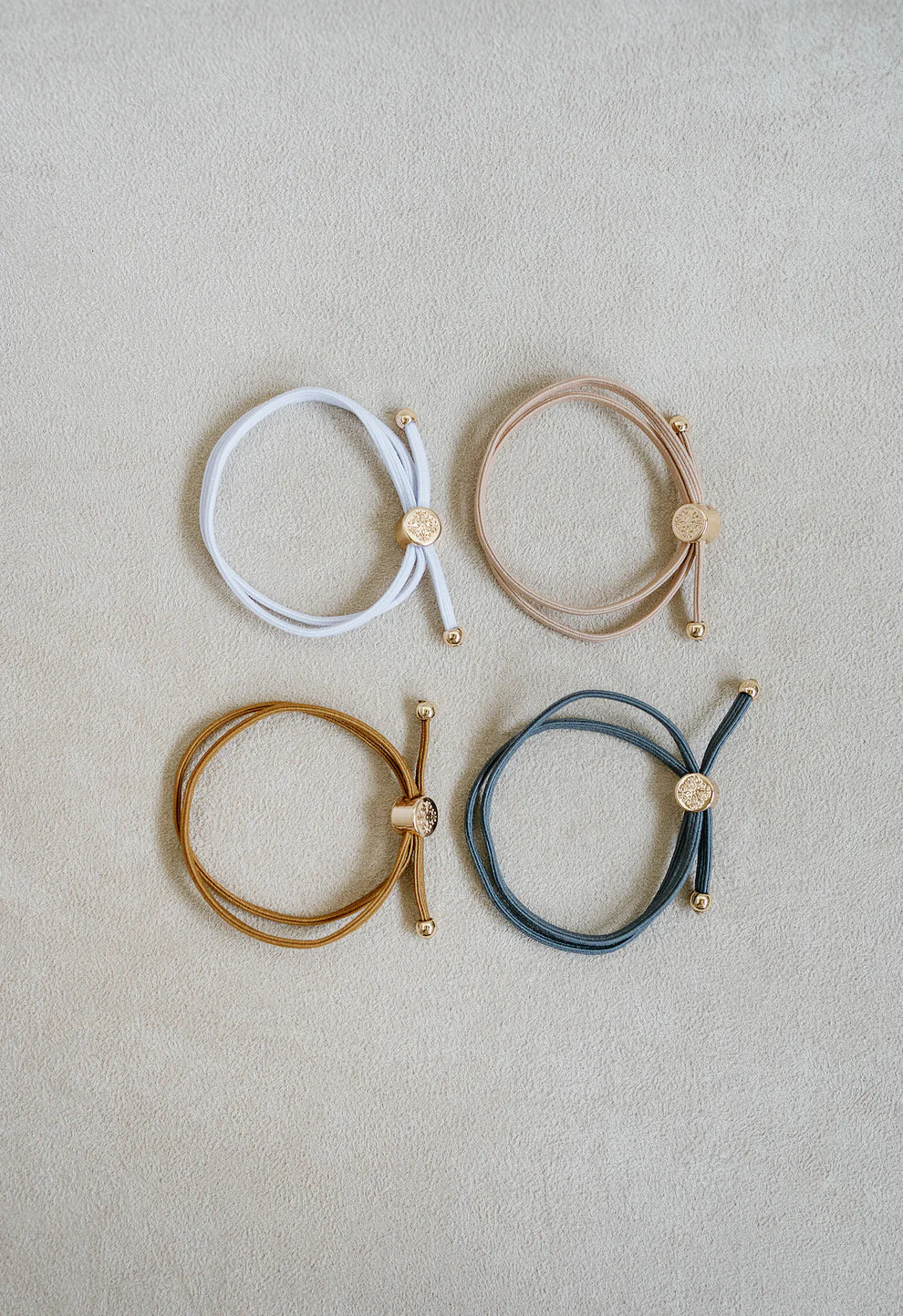 Skinny Hair Tie Set in Neutral