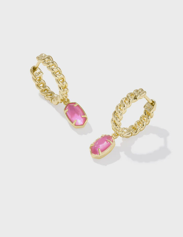 Kendra Scott Gold Emilie Huggie Earrings in Gold Azalea Illusion