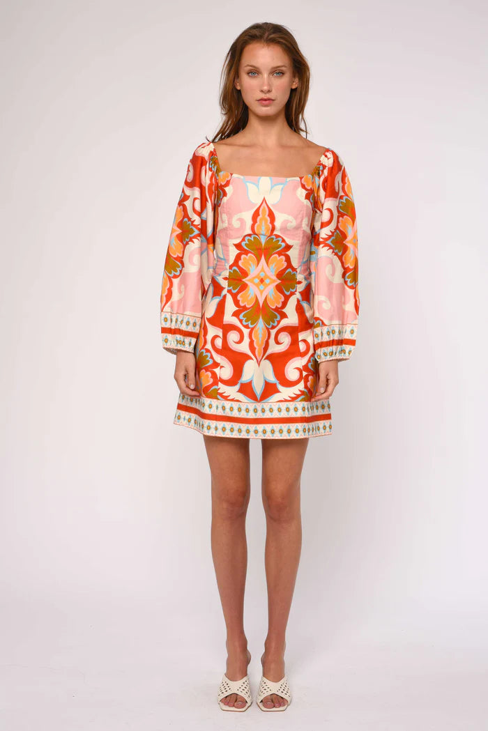 Love The Label Shakti Mini Dress in Rosetti Print